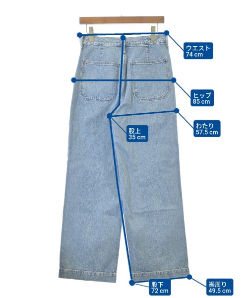 upper hights（アッパーハイツ）デニムパンツ 青 サイズ:25(S位) レディース/2200679078067