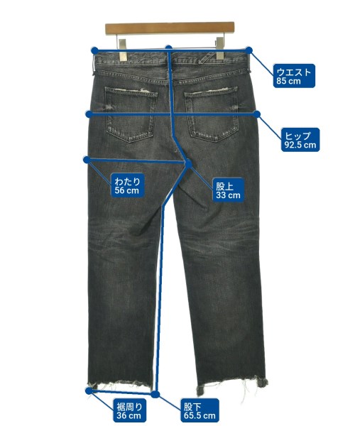 upper hights（アッパーハイツ）デニムパンツ 黒 サイズ:26(M位) レディース/2200685054192