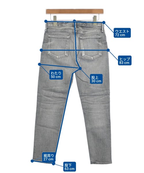 upper hights（アッパーハイツ）デニムパンツ グレー サイズ:23(XS位) レディース/2200685681015