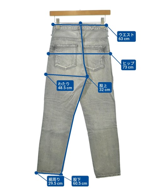 upper hights（アッパーハイツ）デニムパンツ グレー サイズ:22(XS位) レディース/2200680905062