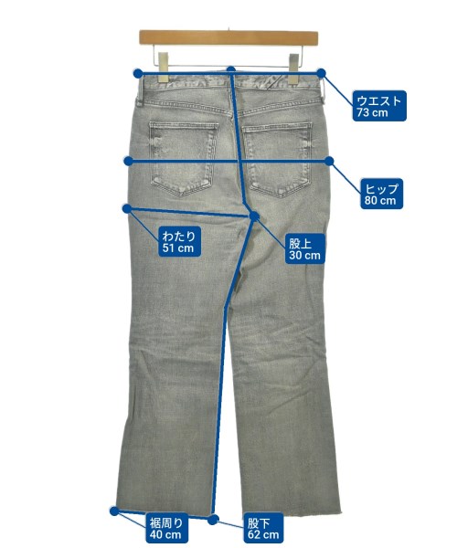 upper hights（アッパーハイツ）デニムパンツ グレー サイズ:24(S位) レディース/2200680905093