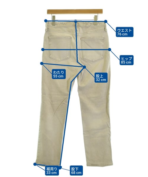 upper hights（アッパーハイツ）デニムパンツ ベージュ サイズ:25(S位) レディース/2200681374041