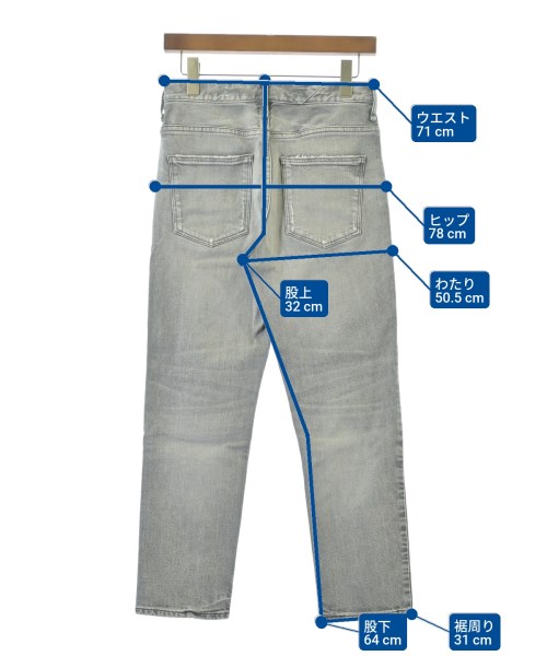 upper hights（アッパーハイツ）デニムパンツ グレー サイズ:23(XS位) レディース/2200689784071