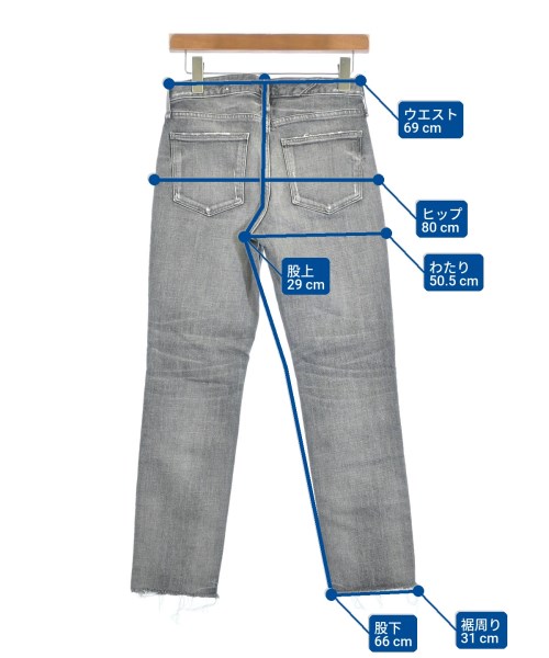 upper hights（アッパーハイツ）デニムパンツ グレー サイズ:23(XS位) レディース/2200687546039