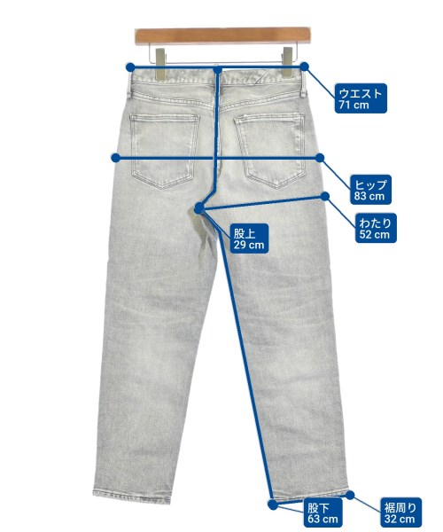 upper hights（アッパーハイツ）デニムパンツ グレー サイズ:22(XS位) レディース/2200688624040