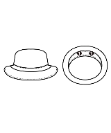 SCHA（シャー）ハット 白 サイズ:L メンズ/2200627836398