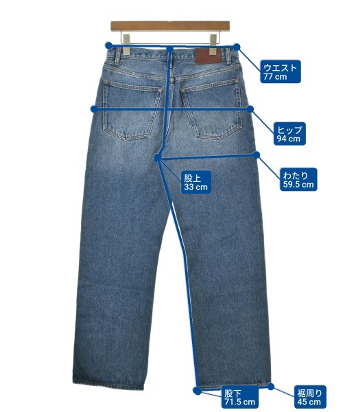 STUDIO NICHOLSON（スタジオニコルソン）デニムパンツ 青 サイズ:8(L位) レディース/2200629953079