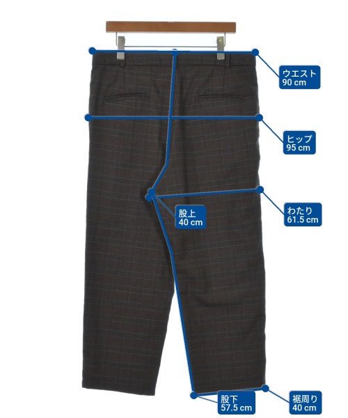 STUDIO NICHOLSON（スタジオニコルソン）スラックス 茶 サイズ:M メンズ/2200641925085