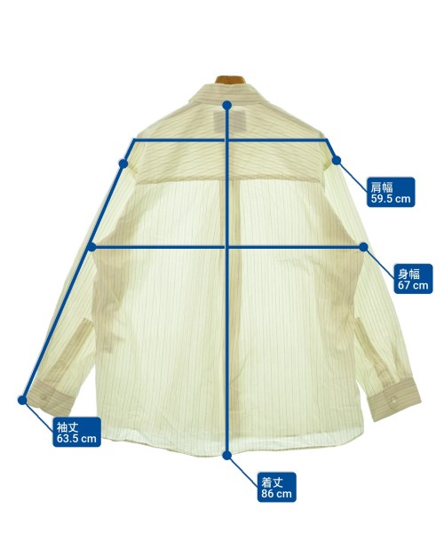 STUDIO NICHOLSON（スタジオニコルソン）カジュアルシャツ 白 サイズ:M メンズ/2200642252135