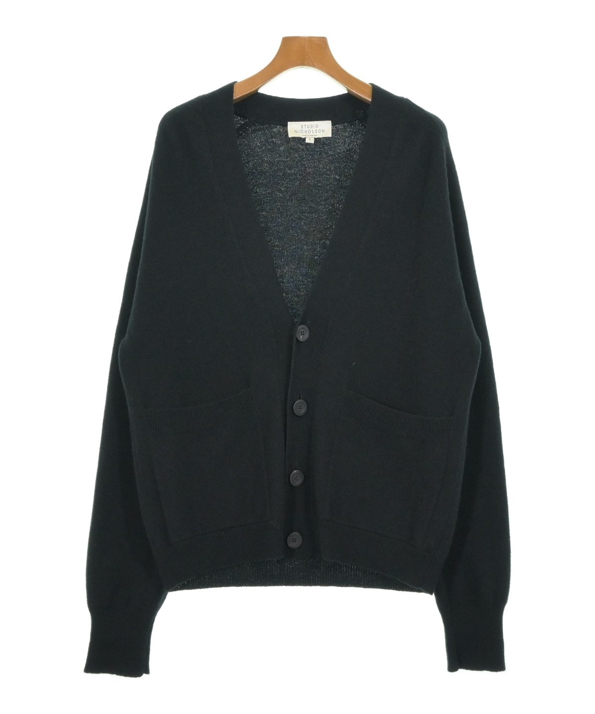 studio nicholson スタジオニコルソン　カーディガン STUDIO NICHOLSON（スタジオニコルソン）カーディガン 黒 サイズ:S