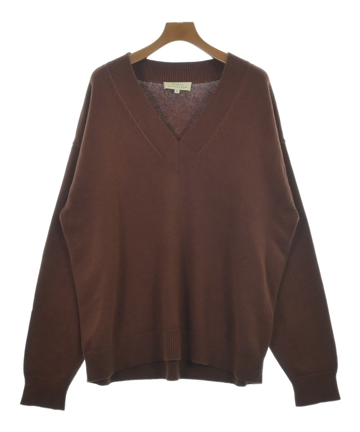 STUDIO NICHOLSON スタジオニコルソン　ニット STUDIO NICHOLSON（スタジオニコルソン）ニット・セーター 茶 サイズ:M