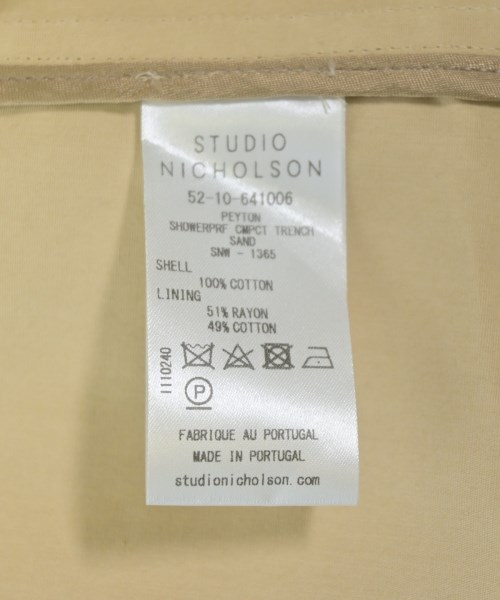STUDIO NICHOLSON（スタジオニコルソン）ステンカラーコート ベージュ サイズ:9(M位) レディース/2200667960015