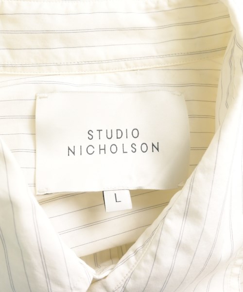 STUDIO NICHOLSON（スタジオニコルソン）カジュアルシャツ 白 サイズ:L メンズ/2200720893021