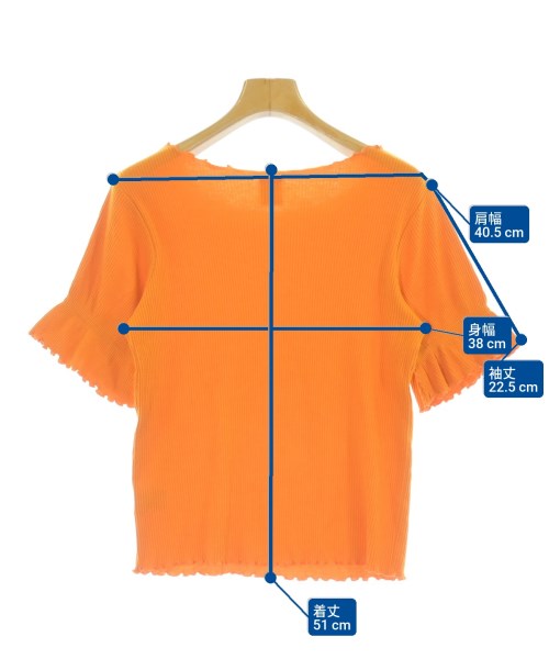 Omekashi（オメカシ）Tシャツ・カットソー オレンジ サイズ:F レディース/2200665401046