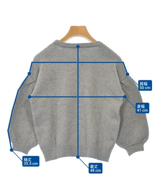 ehka sopo（エヘカソポ）ニット・セーター グレー サイズ:M レディース/2200586498071