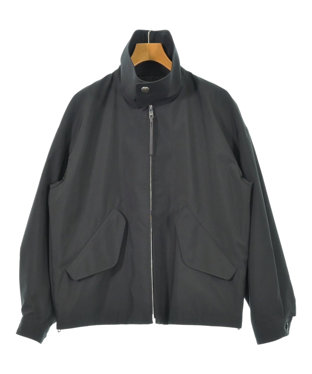 THE RERACS 24SS 46 タグ付き スタンドカラービッグブルゾン THE RERACS（ザリラクス）ブルゾン 黒 サイズ:46(M位) メンズ