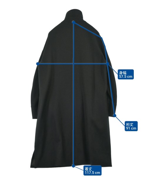 THE RERACS（ザリラクス）ステンカラーコート 黒 サイズ:48(L位) メンズ/2200677481050