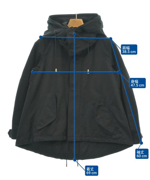 THE RERACS（ザリラクス）マウンテンパーカー 黒 サイズ:36(S位) レディース/2200620951609