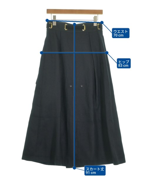 THE RERACS（ザリラクス）ロング・マキシ丈スカート 紺 サイズ:36(S位) レディース/2200646958149