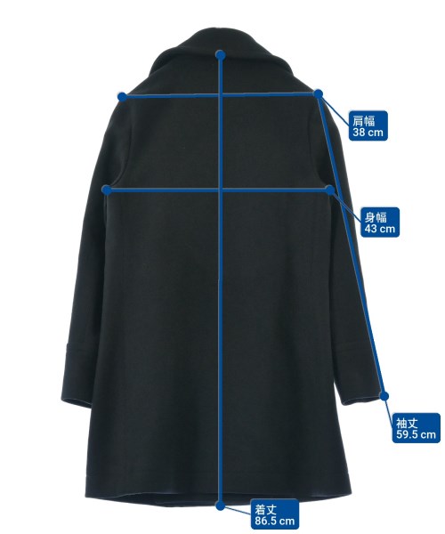 THE RERACS（ザリラクス）ピーコート 黒 サイズ:38(M位) レディース/2200635427090