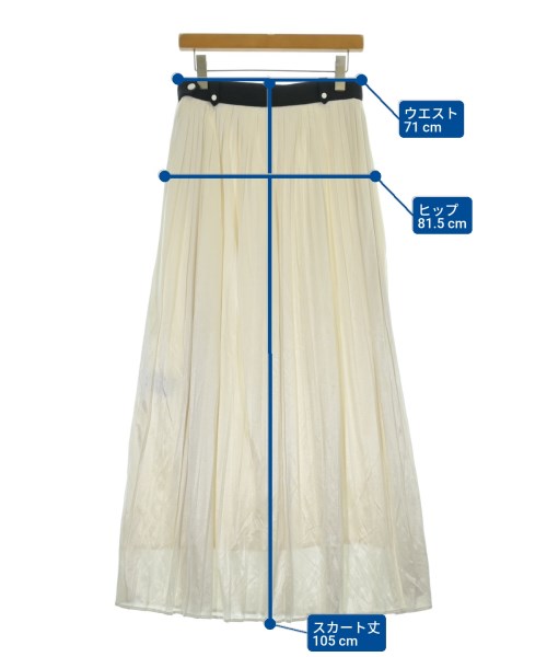 THE RERACS（ザリラクス）ロング・マキシ丈スカート 白 サイズ:38(M位) レディース/2200643568242
