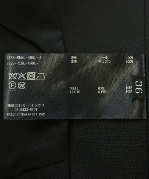 THE RERACS（ザリラクス）ベスト 黒 サイズ:36(S位) レディース/2200732985080