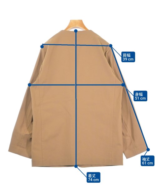 THE SHINZONE（ザシンゾーン）ノーカラージャケット 茶 サイズ:34(XS位) レディース/2200624241034