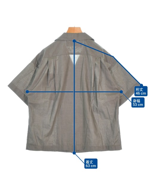 THE SHINZONE（ザシンゾーン）カジュアルシャツ グレー サイズ:34(XS位) レディース/2200668057066