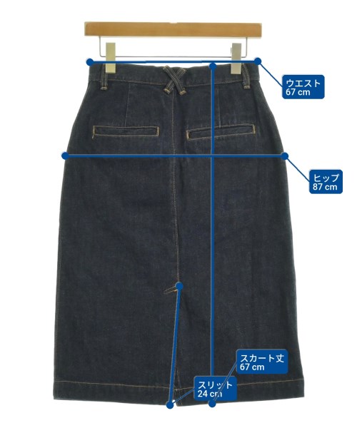 My Fav. CHILD WOMAN（マイフェブチャイルドウーマン）ひざ丈スカート 紺 サイズ:36(S位) レディース/2200647781074