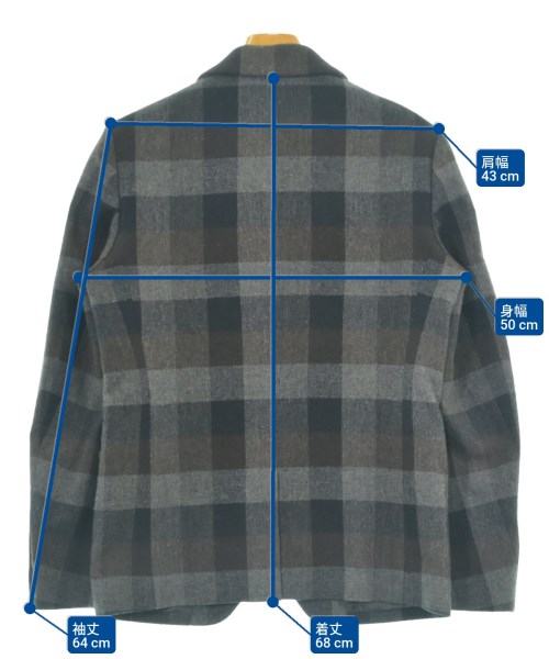 08sircus（ゼロエイトサーカス）テーラードジャケット グレー サイズ:46(M位) メンズ/2200672950032