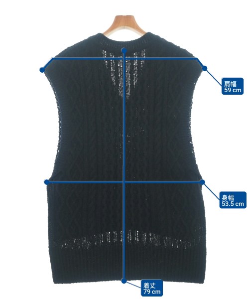 WRAPINKNOT（ラッピンノット）ベスト 黒 サイズ:0(XS位) レディース/2200675245265
