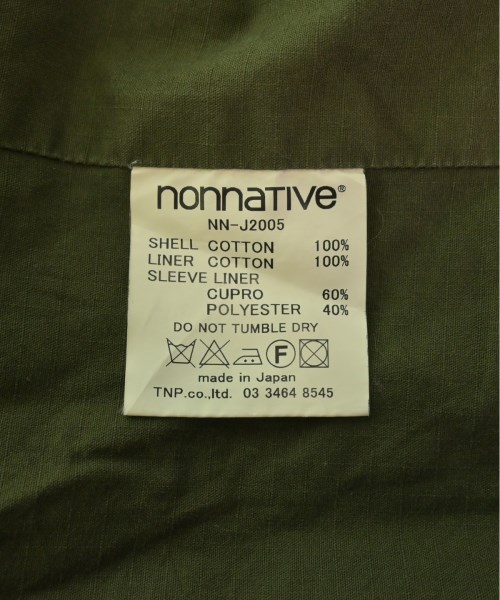 nonnative（ノンネイティブ）ミリタリーブルゾン カーキ サイズ:0(XS位) メンズ/2200514473033