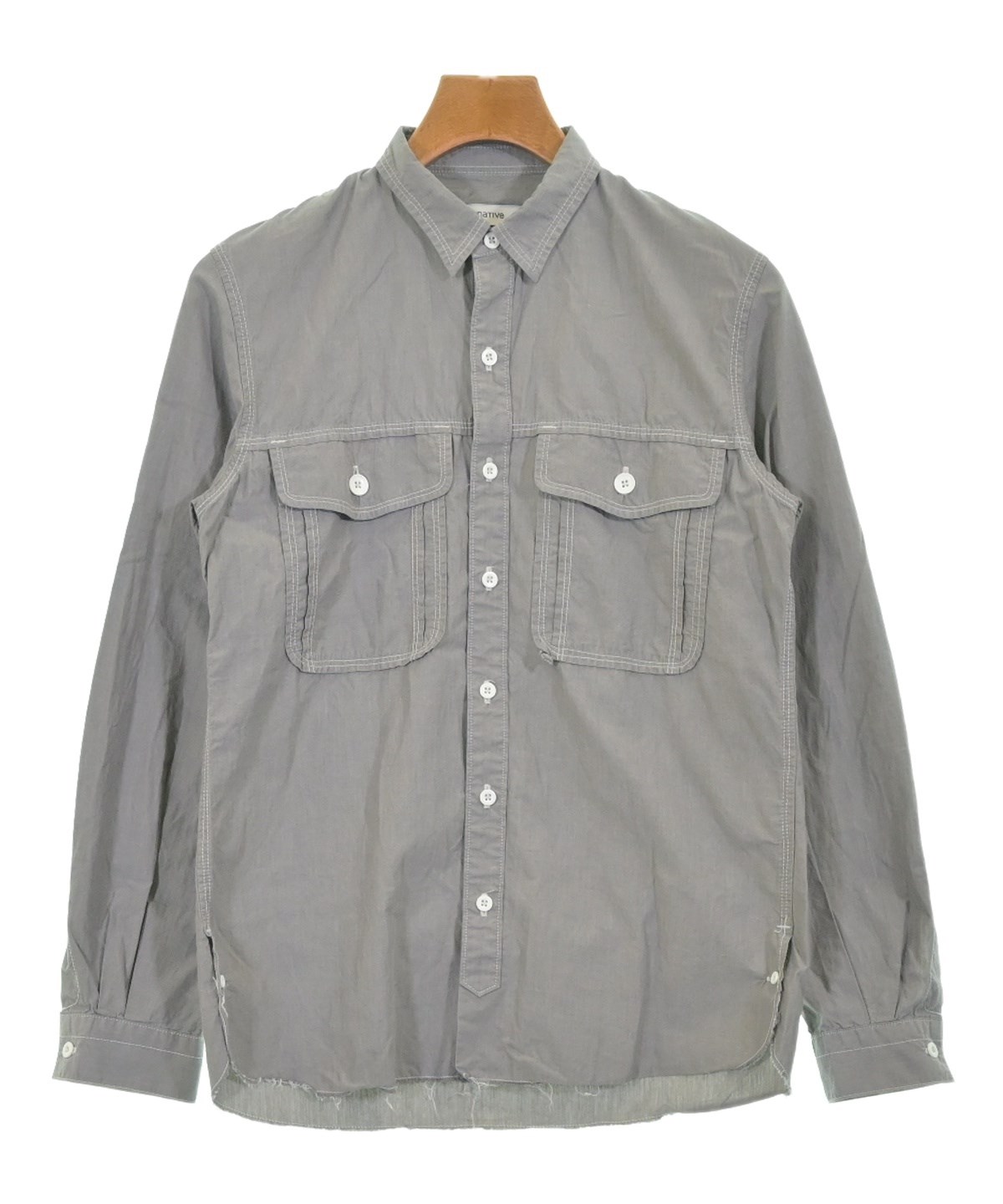 ◉アンファテイ　旧　ユースNA大　3本 nonnative（ノンネイティブ）カジュアルシャツ グレー サイズ:0(S位