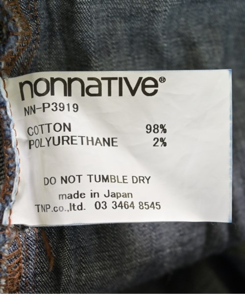 nonnative（ノンネイティブ）デニムパンツ 紺 サイズ:1(M位) メンズ/2200624989011