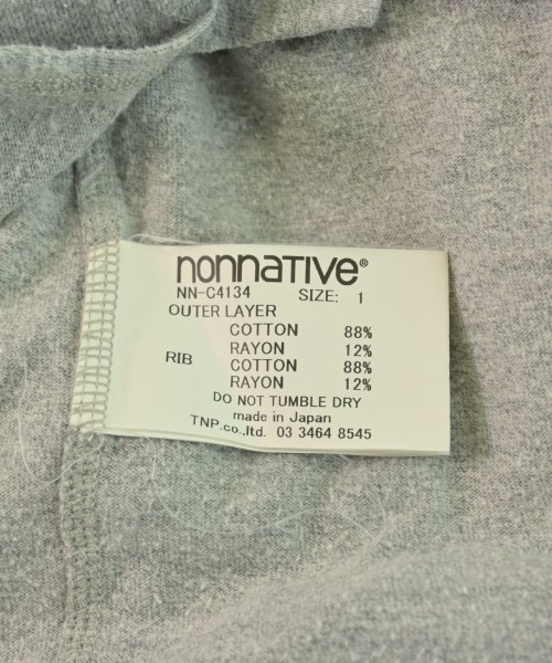 nonnative（ノンネイティブ）Tシャツ・カットソー グレー サイズ:1(S位) メンズ/2200565289089