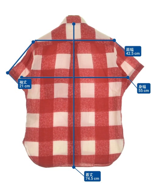 Mountain Research（マウンテン　リサーチ）カジュアルシャツ 赤 サイズ:M メンズ/2200621406177