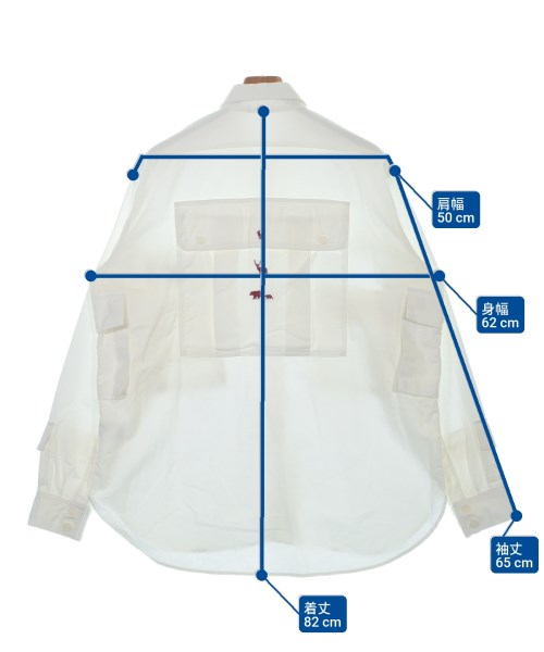 Mountain Research（マウンテン　リサーチ）カジュアルシャツ 白 サイズ:M メンズ/2200620826075