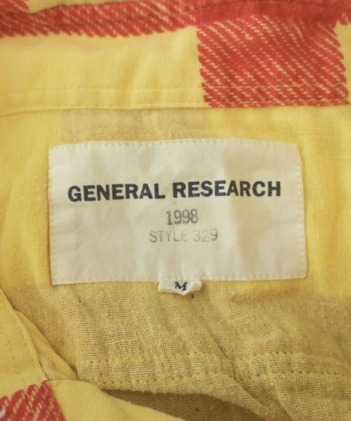 GENERAL RESEARCH（ジェネラルリサーチ）カジュアルシャツ 黄 サイズ:M メンズ/2200653813288