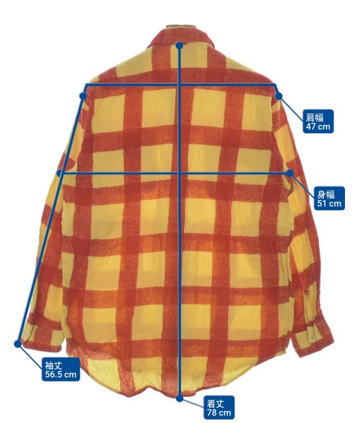 GENERAL RESEARCH（ジェネラルリサーチ）カジュアルシャツ 黄 サイズ:M メンズ/2200653813288