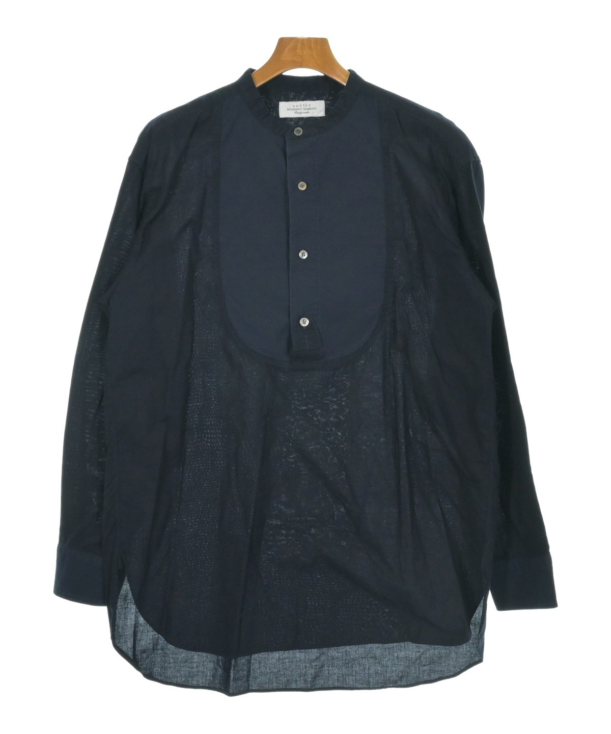 UNUSED アンユーズド カジュアルシャツ メンズ 【古着】【中古】 UNUSED（アンユーズド）カジュアルシャツ 紺 サイズ:3(XL位) メンズ