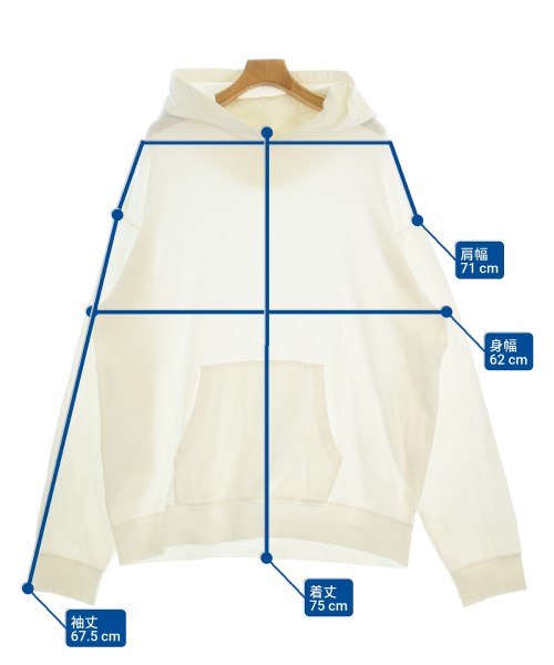 UNUSED（アンユーズド）パーカー 白 サイズ:4(XL位) メンズ/2200531455234