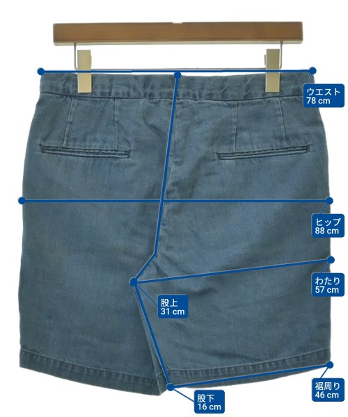 UNUSED（アンユーズド）ショートパンツ 青 サイズ:1(S位) メンズ/2200625280445
