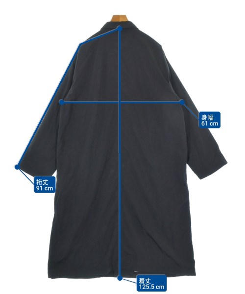 UNUSED（アンユーズド）ステンカラーコート 黒 サイズ:3(L位) メンズ/2200677800028