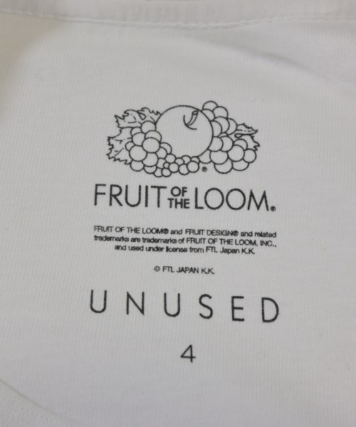 UNUSED（アンユーズド）Tシャツ・カットソー 白 サイズ:4(XL位) メンズ/2200693612056
