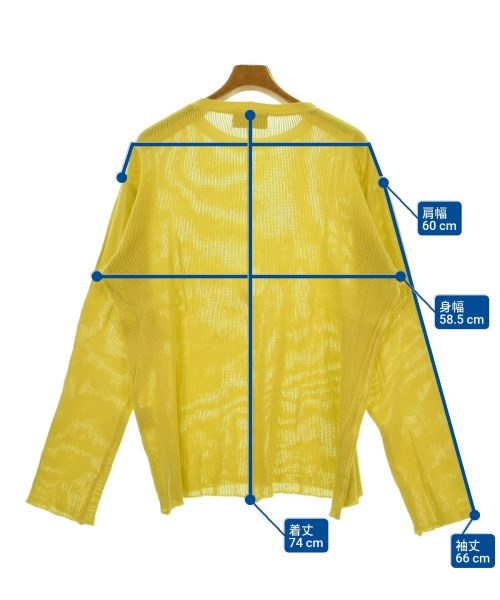 UNUSED（アンユーズド）Tシャツ・カットソー 黄 サイズ:3(L位) メンズ/2200650412088