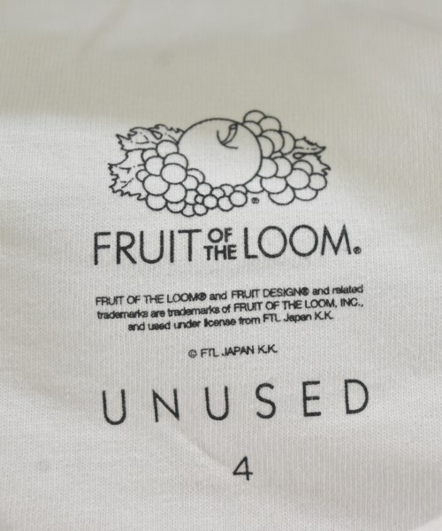 UNUSED（アンユーズド）Tシャツ・カットソー 白 サイズ:4(XL位) メンズ/2200709258353