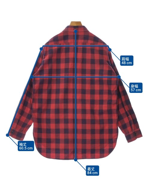 UNUSED（アンユーズド）カジュアルシャツ 赤 サイズ:3(L位) メンズ/2200632867103