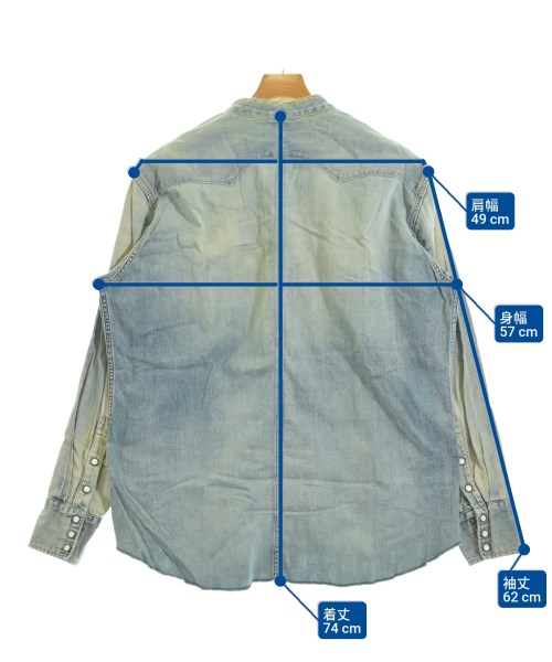 UNUSED（アンユーズド）カジュアルシャツ 青 サイズ:2(M位) メンズ/2200650104167