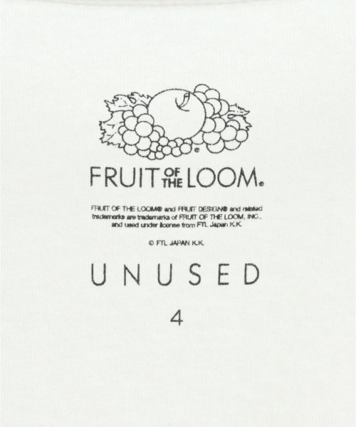 UNUSED（アンユーズド）Tシャツ・カットソー 白 サイズ:4(XL位) メンズ/2200705165020