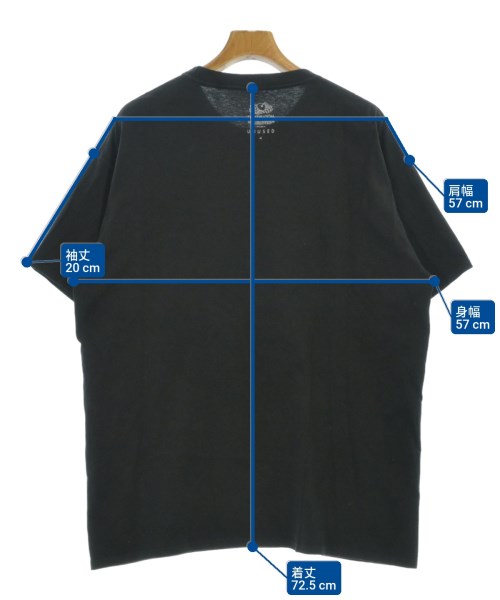 UNUSED（アンユーズド）Tシャツ・カットソー 黒 サイズ:4(XL位) メンズ/2200688514082